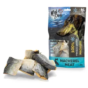 KIDDOG SUPER PREMIUM 100% Makrele - reine Makrelenstücke aus der Tiefkühlmethode getrocknet 50 g